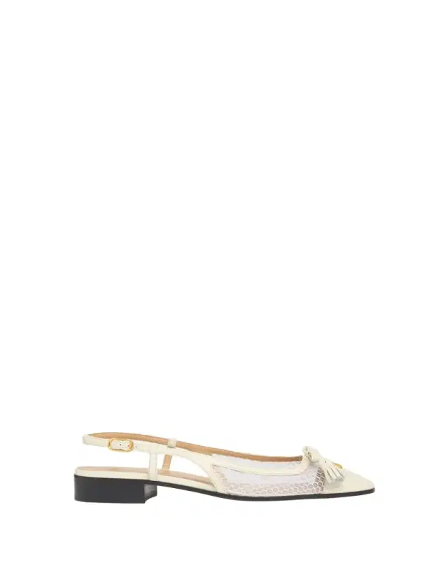 Valentino Garavani 25mm VLogo Signature Valet Mesh and Leather Ballerina Flats