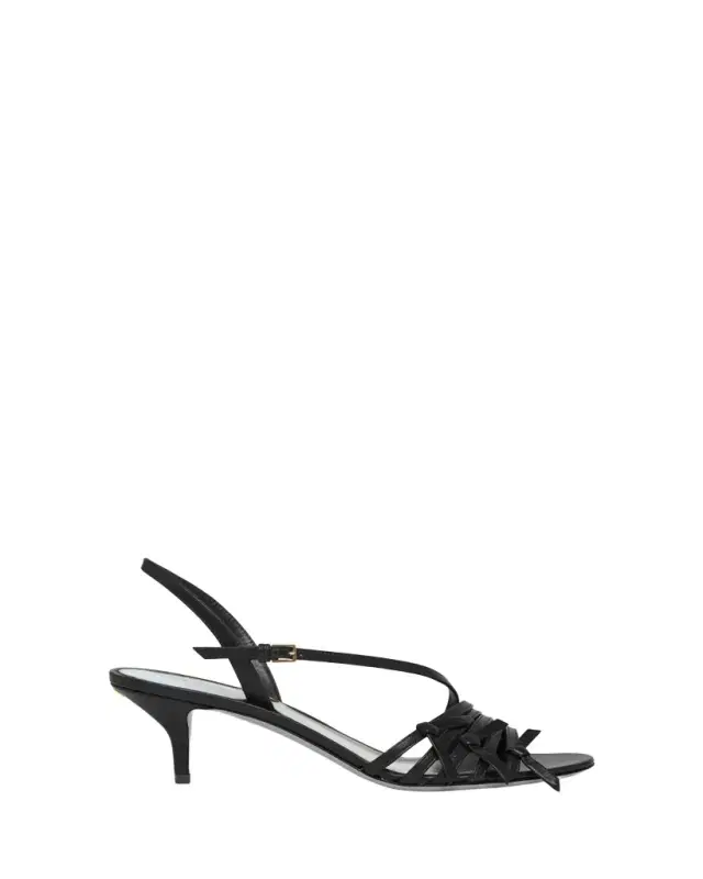 Valentino Garavani 55mm Nodine Leather Kitten-Heel Pumps