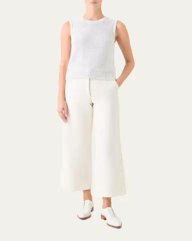 Akris Finn Cotton-Linen Gabardine Wide-Leg Pants | Thumbnail 2