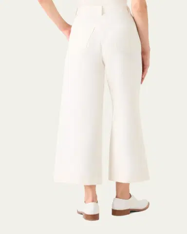 Akris Finn Cotton-Linen Gabardine Wide-Leg Pants | Thumbnail 3