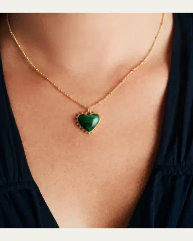 Anabel Aram Jewelry Heart Stone Pendant Necklace | Thumbnail 2