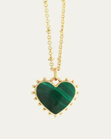 Anabel Aram Jewelry Heart Stone Pendant Necklace | Thumbnail 3