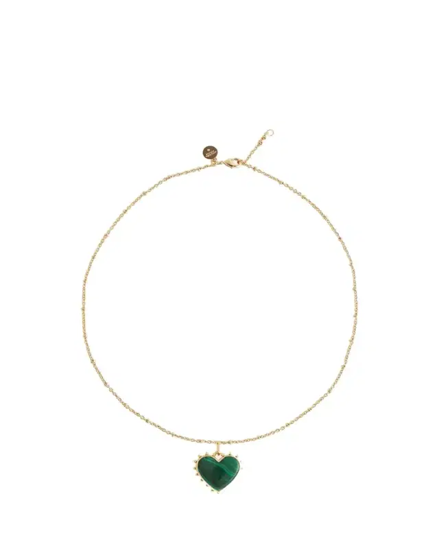Anabel Aram Jewelry Heart Stone Pendant Necklace