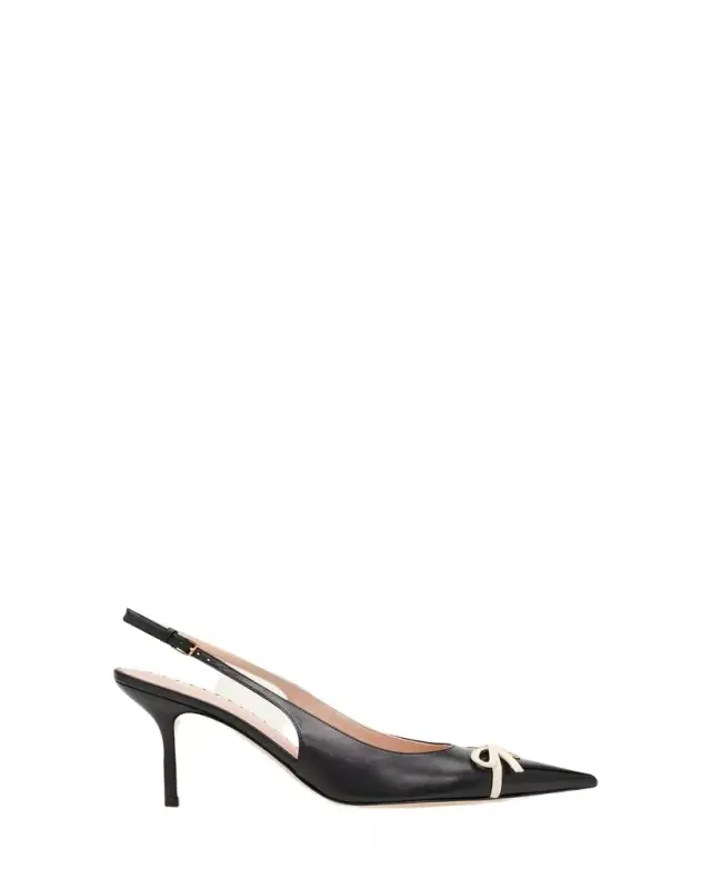 45mm Bepointy Patent Leather and Kidskin Slingback Pumps
