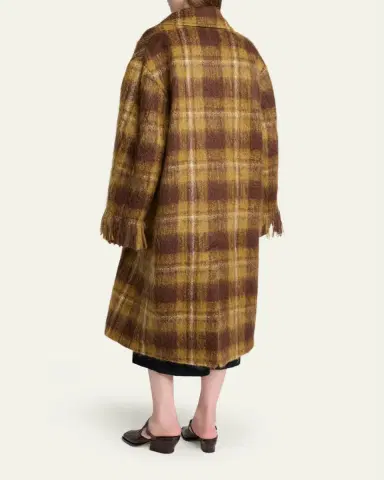 LOEWE Plaid Oversized Alpaca-Wool Coat | Thumbnail 3 LOEWE Plaid Oversized Alpaca-Wool Coat | Thumbnail 3