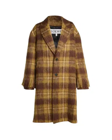 LOEWE Plaid Oversized Alpaca-Wool Coat | Thumbnail 1 LOEWE Plaid Oversized Alpaca-Wool Coat | Thumbnail 1