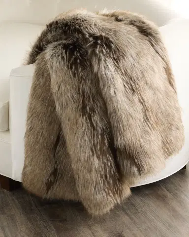 Lyla Grant Faux Fox Throw, 60" x 72" | Thumbnail 2