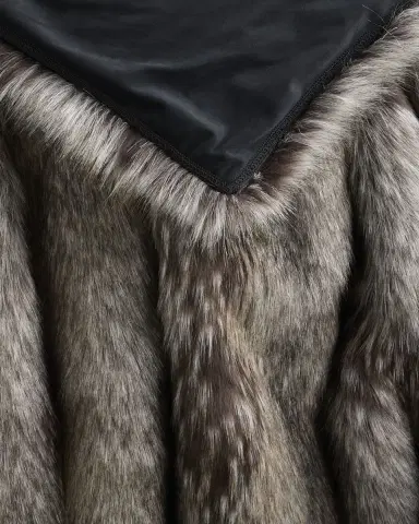 Lyla Grant Faux Fox Throw, 60" x 72" | Thumbnail 4