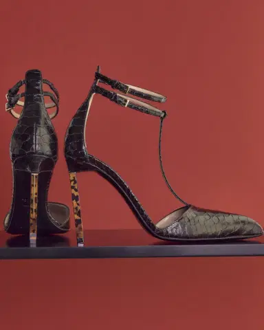 TOM FORD Python-Effect Stiletto T-Strap Pumps | Thumbnail 4 TOM FORD Python-Effect Stiletto T-Strap Pumps | Thumbnail 4