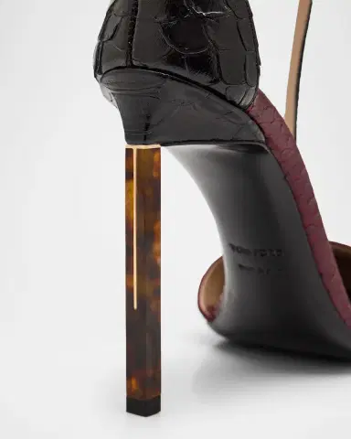 TOM FORD Python-Effect Stiletto T-Strap Pumps | Thumbnail 5 TOM FORD Python-Effect Stiletto T-Strap Pumps | Thumbnail 5