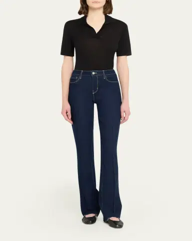 L'Agence Ruth High Rise Straight Jeans | Thumbnail 2