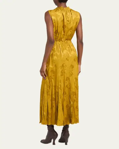 Etro Leafy Jacquard Sleeveless Midi Dress | Thumbnail 3 Etro Leafy Jacquard Sleeveless Midi Dress | Thumbnail 3