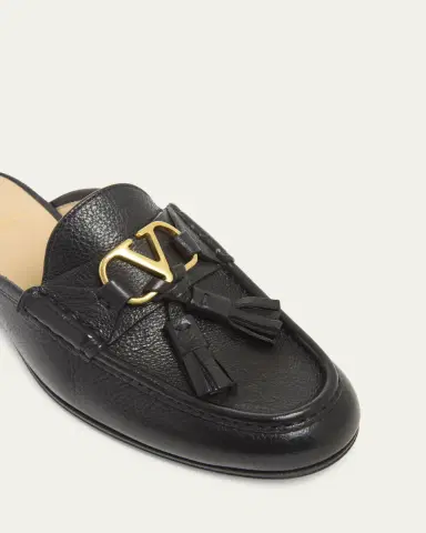 Valentino Garavani VLogo Signature Leather Loafer Mules | Thumbnail 3 Valentino Garavani VLogo Signature Leather Loafer Mules | Thumbnail 3