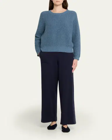 Eileen Fisher Crewneck Cotton-Cashmere Thermal Knit Top | Thumbnail 2