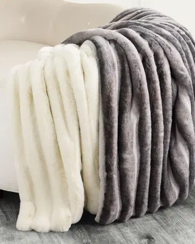 Lyla Grant Faux Chinchilla Throw, 60" x 72" | Thumbnail 2