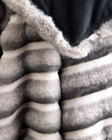Lyla Grant Faux Chinchilla Throw, 60" x 72" | Thumbnail 4