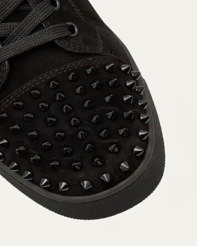 Christian Louboutin Men's Louis Junior Spikes Leather Low-Top Sneakers | Thumbnail 5