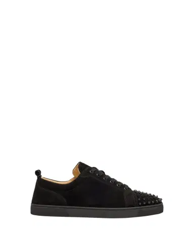 Christian Louboutin Men's Louis Junior Spikes Leather Low-Top Sneakers | Thumbnail 1