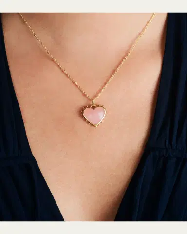 Anabel Aram Jewelry Heart Stone Pendant Necklace | Thumbnail 2