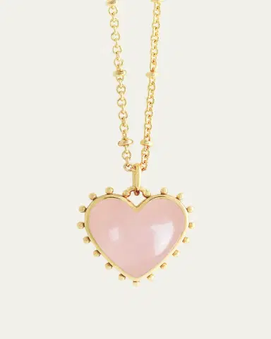 Anabel Aram Jewelry Heart Stone Pendant Necklace | Thumbnail 3