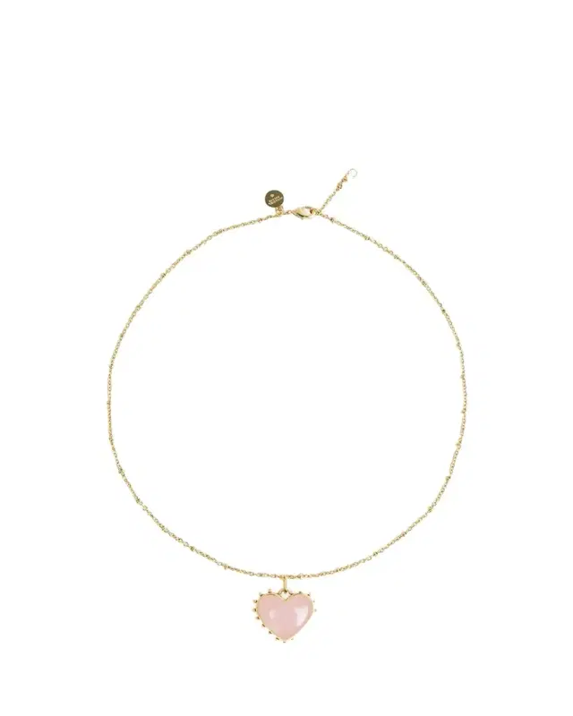 Anabel Aram Jewelry Heart Stone Pendant Necklace
