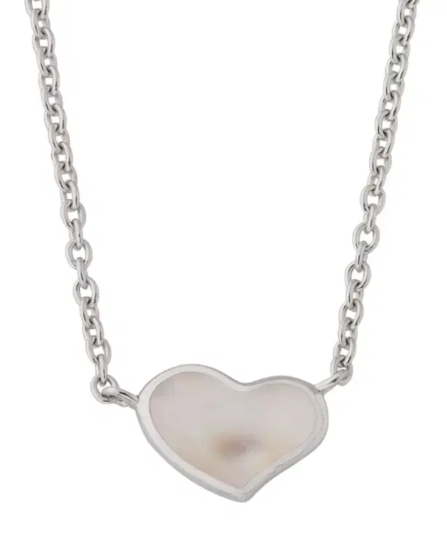 Jan Leslie Mother-of-Pearl Single Heart Necklace