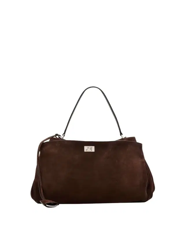 Balenciaga Rodeo Suede Top-Handle Bag