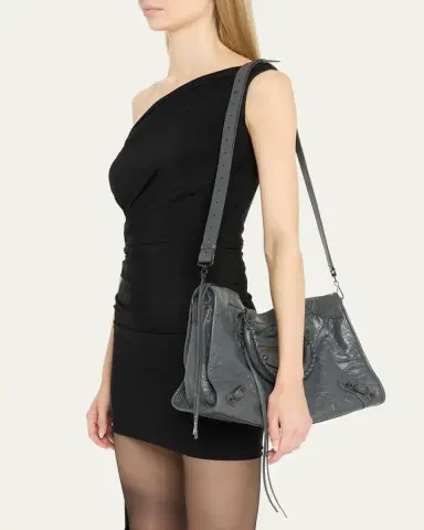Balenciaga Le City Medium Crinkled Leather Top-Handle Bag | Thumbnail 2 Balenciaga Le City Medium Crinkled Leather Top-Handle Bag | Thumbnail 2