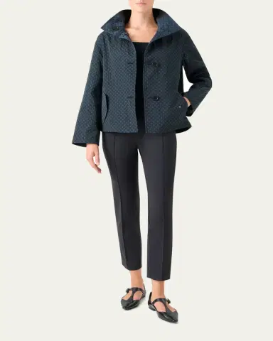 Akris punto Polka-Dot Single-Breasted Jacket | Thumbnail 2