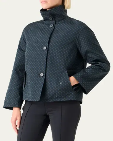 Akris punto Polka-Dot Single-Breasted Jacket | Thumbnail 4