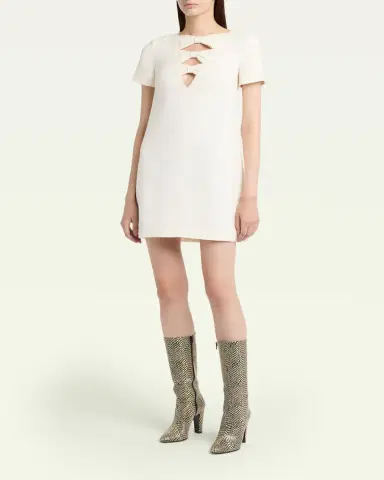 Valentino Garavani Bow Cutout Short-Sleeve Mini Dress | Thumbnail 4 Valentino Garavani Bow Cutout Short-Sleeve Mini Dress | Thumbnail 4