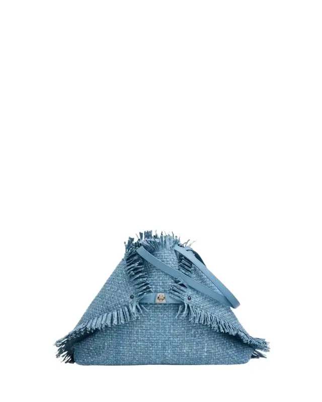 Akris Ai Medium Fringed Woven Tote Bag