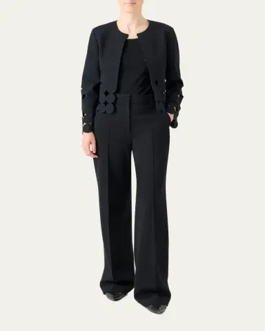 Akris punto Jersey Dropping Dot Cut-Out Jacket | Thumbnail 2 Akris punto Jersey Dropping Dot Cut-Out Jacket | Thumbnail 2