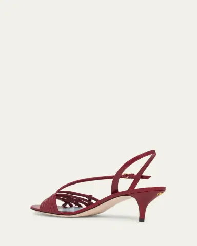 Valentino Garavani 55mm Nodine Leather Kitten-Heel Pumps | Thumbnail 2