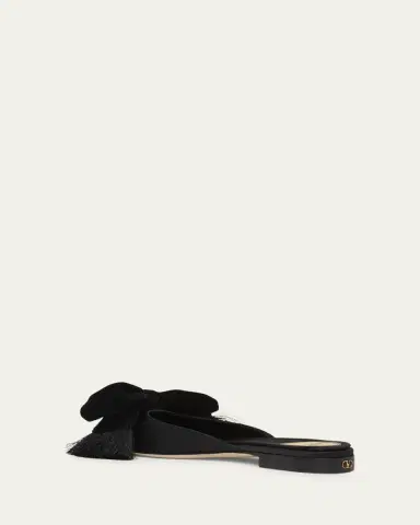 Valentino Garavani Reinette Satin Bow Mules | Thumbnail 2 Valentino Garavani Reinette Satin Bow Mules | Thumbnail 2