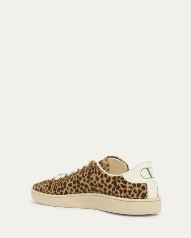 Valentino Garavani Royco Leopard Calf Hair Low-Top Sneakers | Thumbnail 2 Valentino Garavani Royco Leopard Calf Hair Low-Top Sneakers | Thumbnail 2