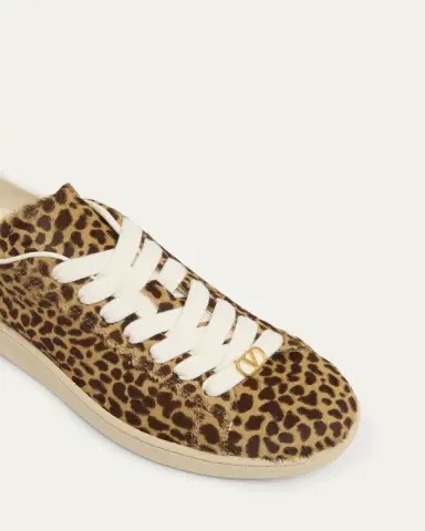 Valentino Garavani Royco Leopard Calf Hair Low-Top Sneakers | Thumbnail 3 Valentino Garavani Royco Leopard Calf Hair Low-Top Sneakers | Thumbnail 3