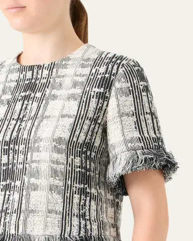 Akris punto Raw Cotton Tweed Boxy Blouse | Thumbnail 5 Akris punto Raw Cotton Tweed Boxy Blouse | Thumbnail 5