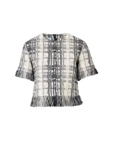 Akris punto Raw Cotton Tweed Boxy Blouse | Thumbnail 1 Akris punto Raw Cotton Tweed Boxy Blouse | Thumbnail 1