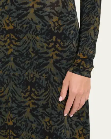 Ulla Johnson Koa Ruched Jersey Turtleneck Maxi Dress | Thumbnail 5