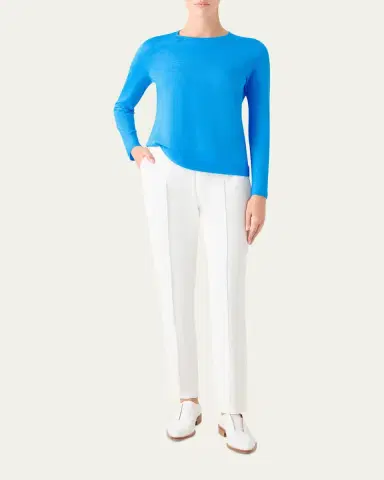 Akris Cashmere-Silk Crewneck Sweater | Thumbnail 2 Akris Cashmere-Silk Crewneck Sweater | Thumbnail 2