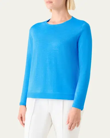 Akris Cashmere-Silk Crewneck Sweater | Thumbnail 4 Akris Cashmere-Silk Crewneck Sweater | Thumbnail 4