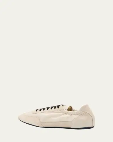 Prada Men's Collapse Nylon and Suede Low-Top Sneakers | Thumbnail 11