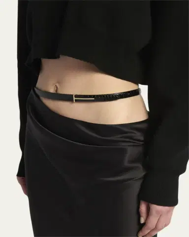 Tom Ford Asymmetric Satin Maxi Skirt With Train | Thumbnail 5