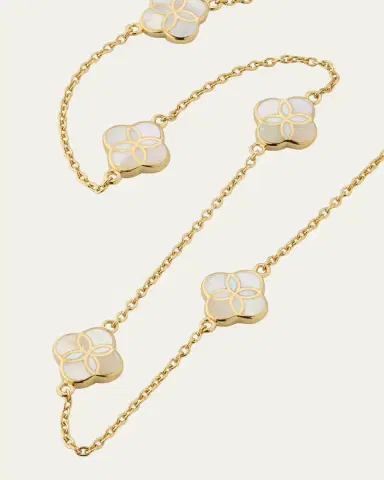 Jan Leslie Five Petal Gemstone Station Necklace | Thumbnail 3 Jan Leslie Five Petal Gemstone Station Necklace | Thumbnail 3