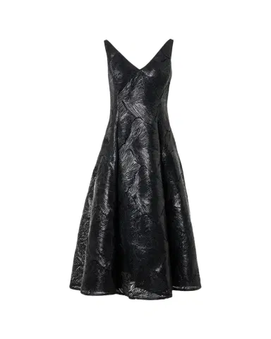 Akris Lacquered Sea Faille Sleeveless Midi Dress | Thumbnail 1 Akris Lacquered Sea Faille Sleeveless Midi Dress | Thumbnail 1