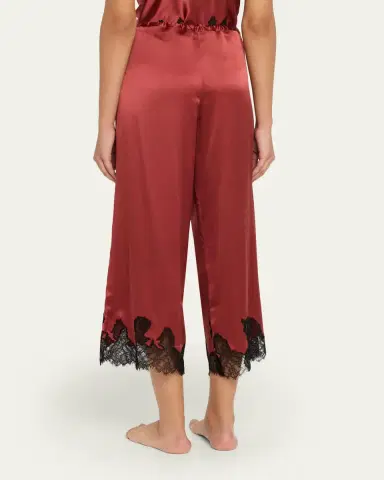 Kiki De Montparnasse Giselle Lace-Trim Silk Pajama Pants | Thumbnail 3 Kiki De Montparnasse Giselle Lace-Trim Silk Pajama Pants | Thumbnail 3