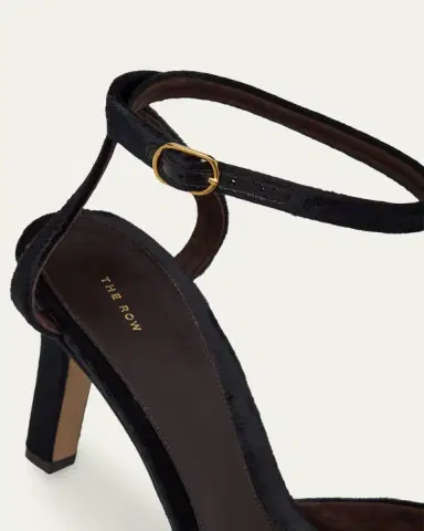 The Row Carla Velvet Ankle-Strap Pumps | Thumbnail 5