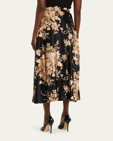 Dolce & Gabbana Rose Douchesse Cretonne Midi Skirt | Thumbnail 3 Dolce & Gabbana Rose Douchesse Cretonne Midi Skirt | Thumbnail 3