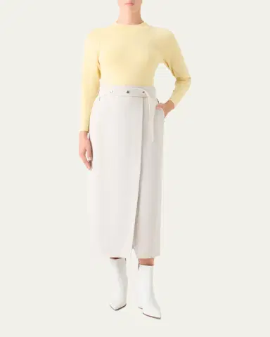 Akris Mock-Neck Cashmere-Silk Raglan-Sleeve Sweater | Thumbnail 2 Akris Mock-Neck Cashmere-Silk Raglan-Sleeve Sweater | Thumbnail 2
